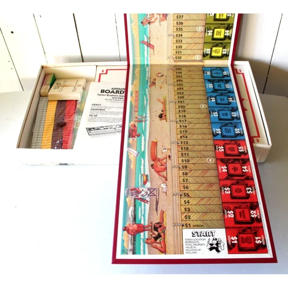 Vintage 1985 Advance to Boardwalk Game Parker Brothers Complete